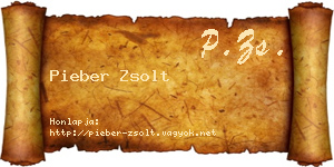 Pieber Zsolt névjegykártya